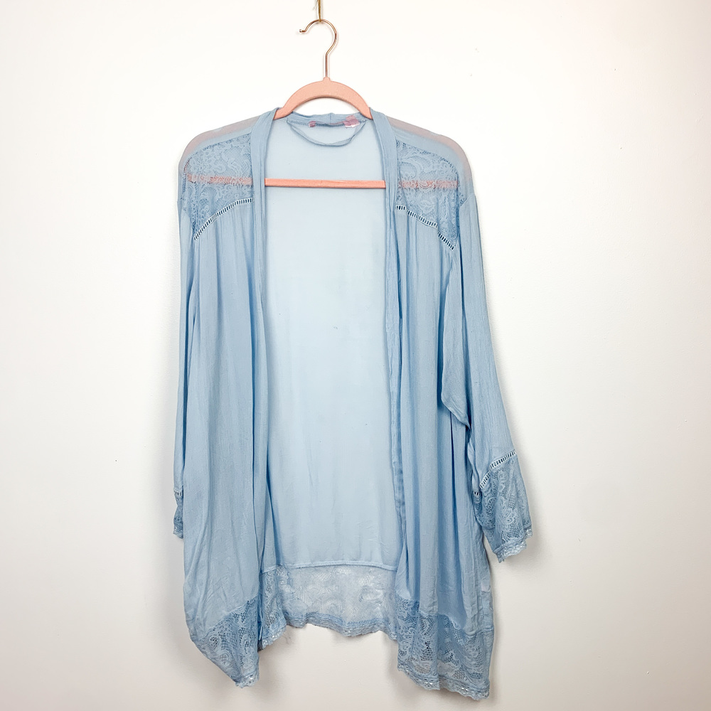 La Vie En Rose Light Blue Summer Sleepwear Robe